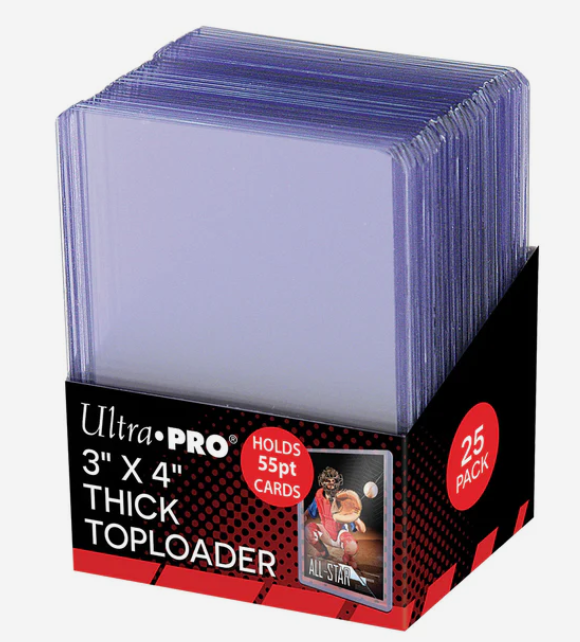 Ultra PRO Standard 55 Pt. Pt. Clear 3" x 4" Thick Toploader 25 ct.