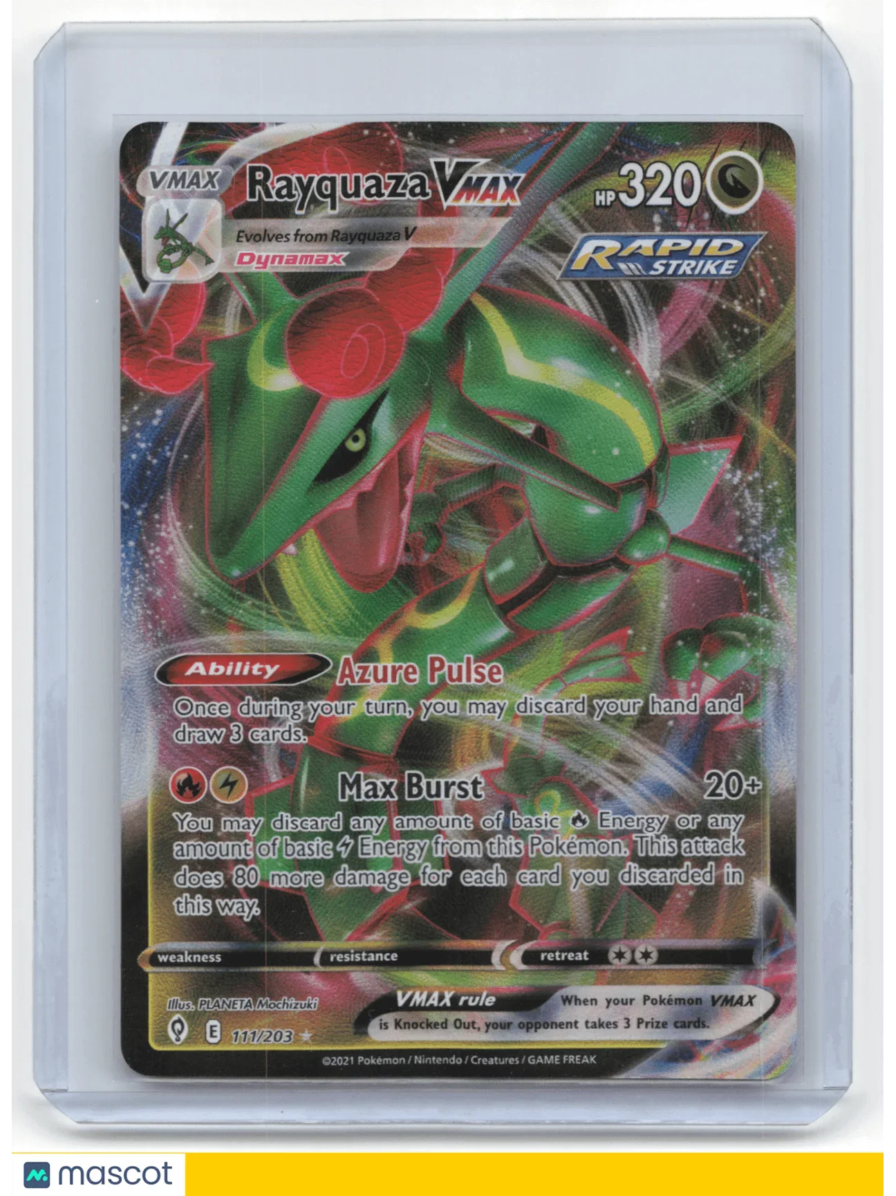 2021 Pokemon TCG Rayquaza VMAX Evolving Skies #111/203 - Papa Joey's Collectibles