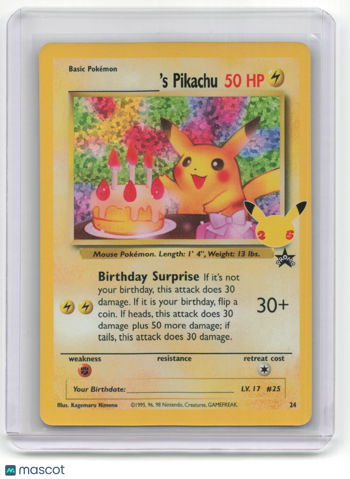 2021 Pokemon Pikachu Celebrations #24 Promo