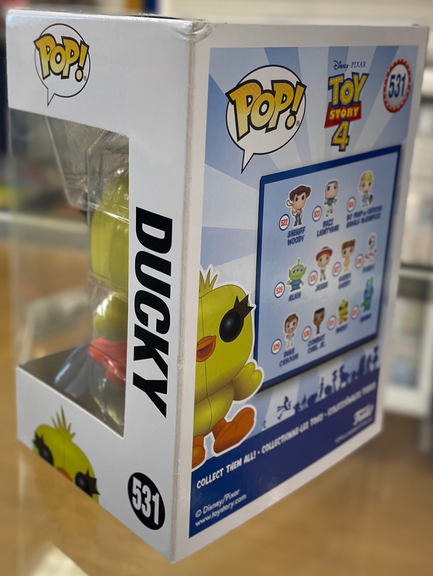 Funko Pixar Ducky #531 Toy Story 4 Good FYE Exclusive (Flocked)