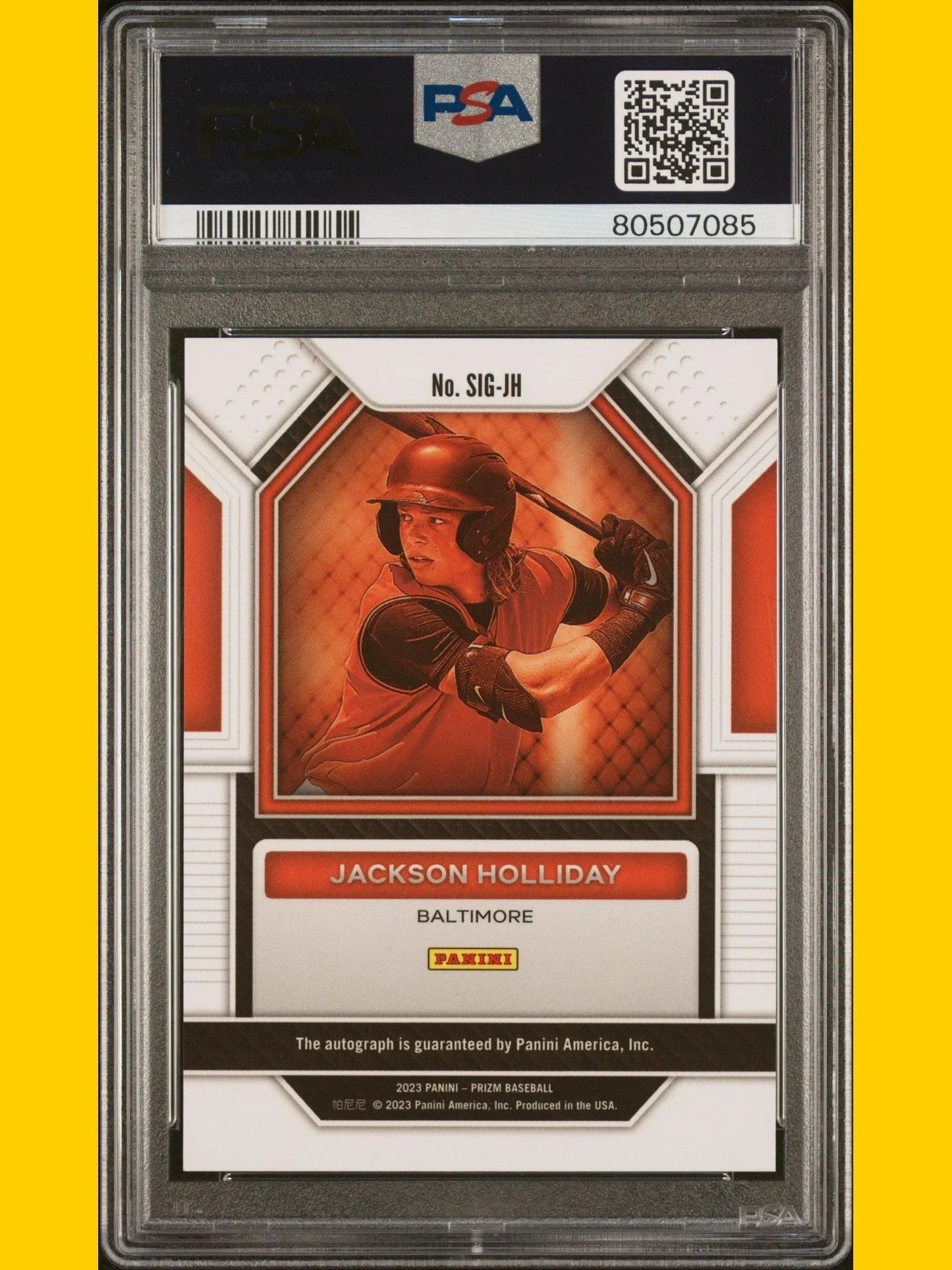 2023 Panini Prizm Signatures Baseball Jackson Holliday #SIGJH PSA 10 - Papa Joey's Collectibles