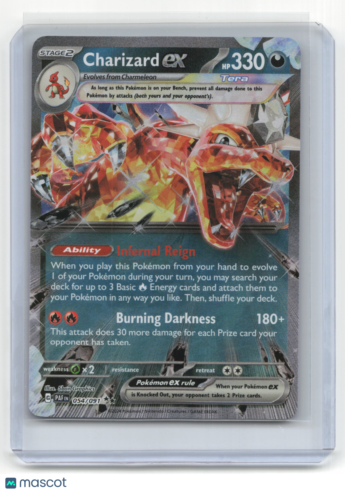 2024 Pokemon Charizard EX Paldean Fates #054/091
