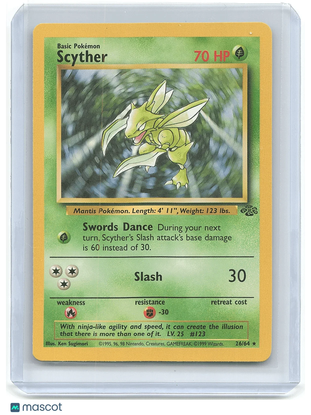 1999 Pokemon Scyther #25/64 - Papa Joey's Collectibles