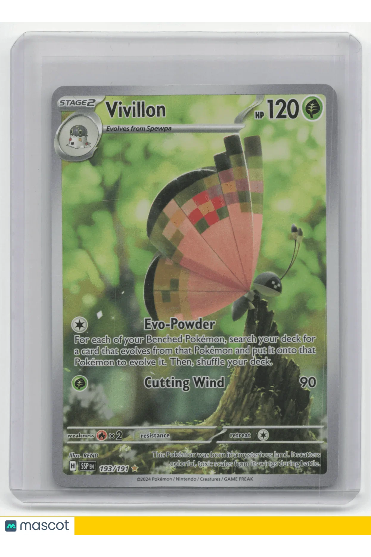 2024 Pokemon Vivillon Surging Sparks #193/191 English - Papa Joey's Collectibles