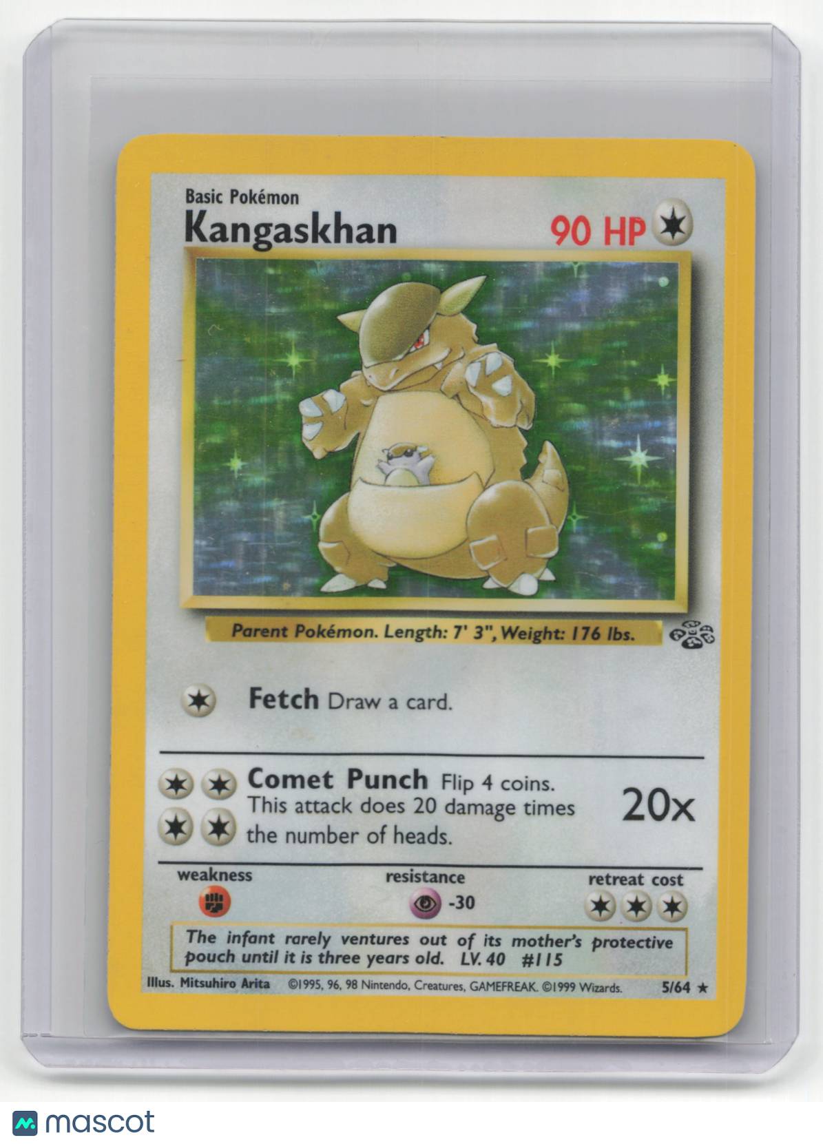 1999 Pokemon TCG Kangaskhan Jungle #5/64 Holo