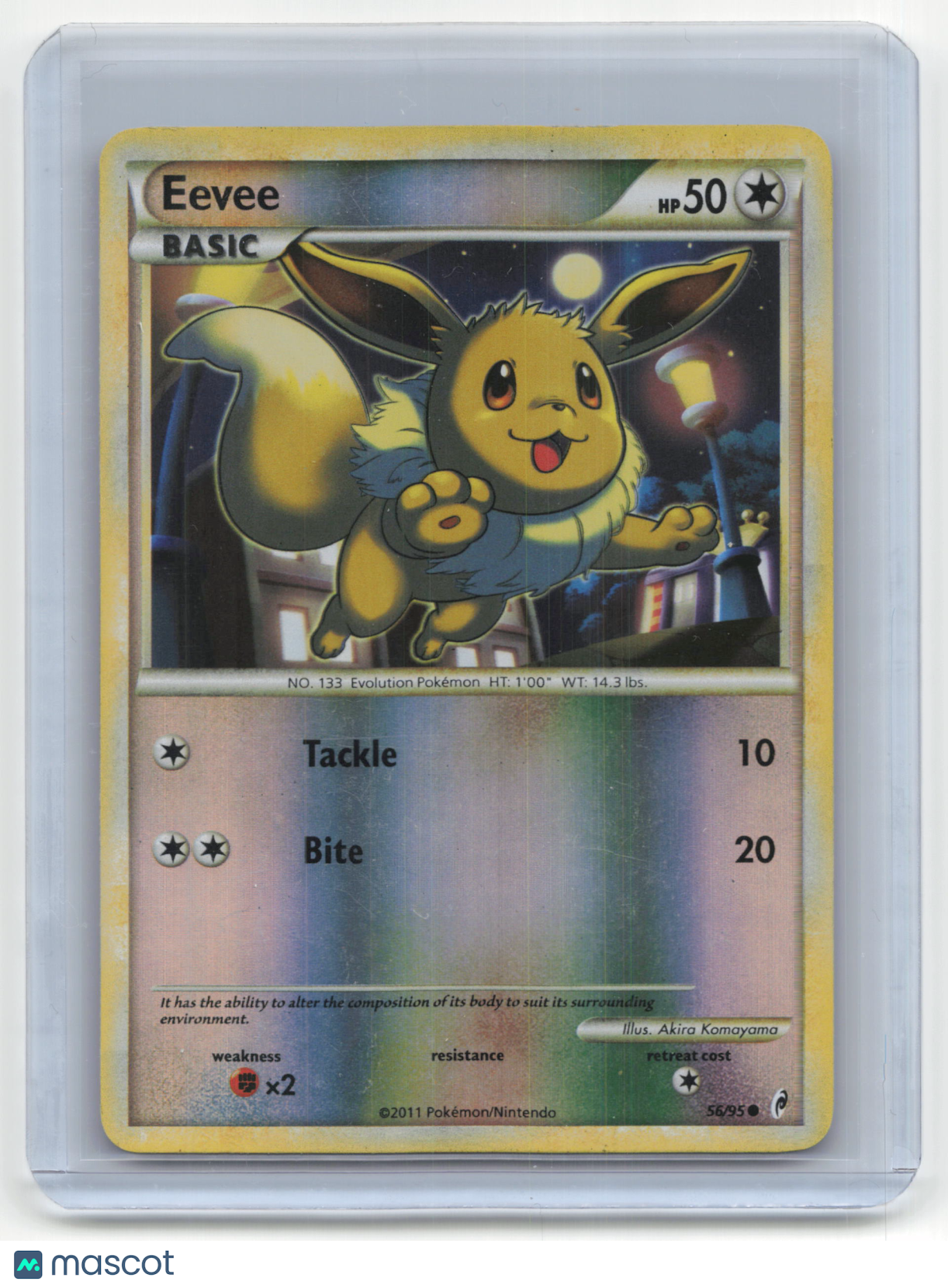 2011 Pokemon TCG Eevee Call of Legends #56/95 Heavily Played Holo