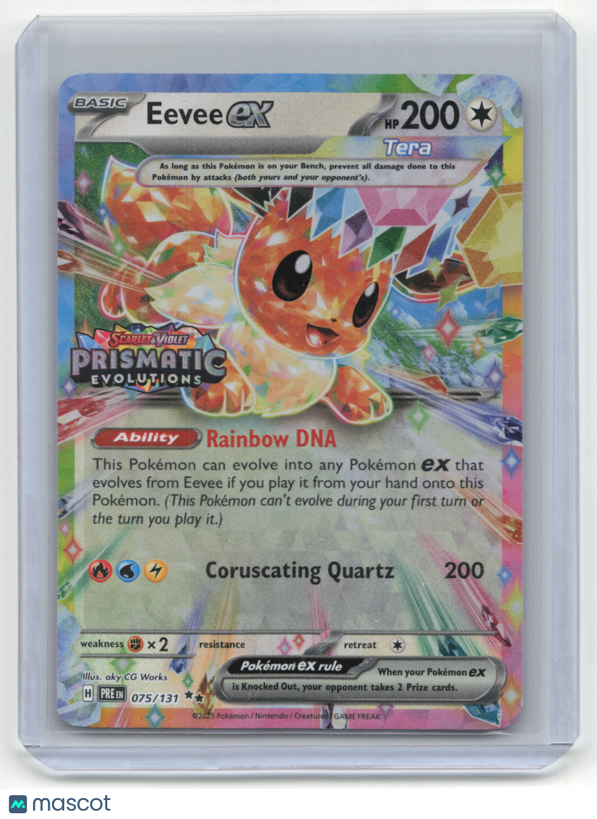 2025 Pokemon Eevee EX Prismatic Evolutions #075/131 Stamped