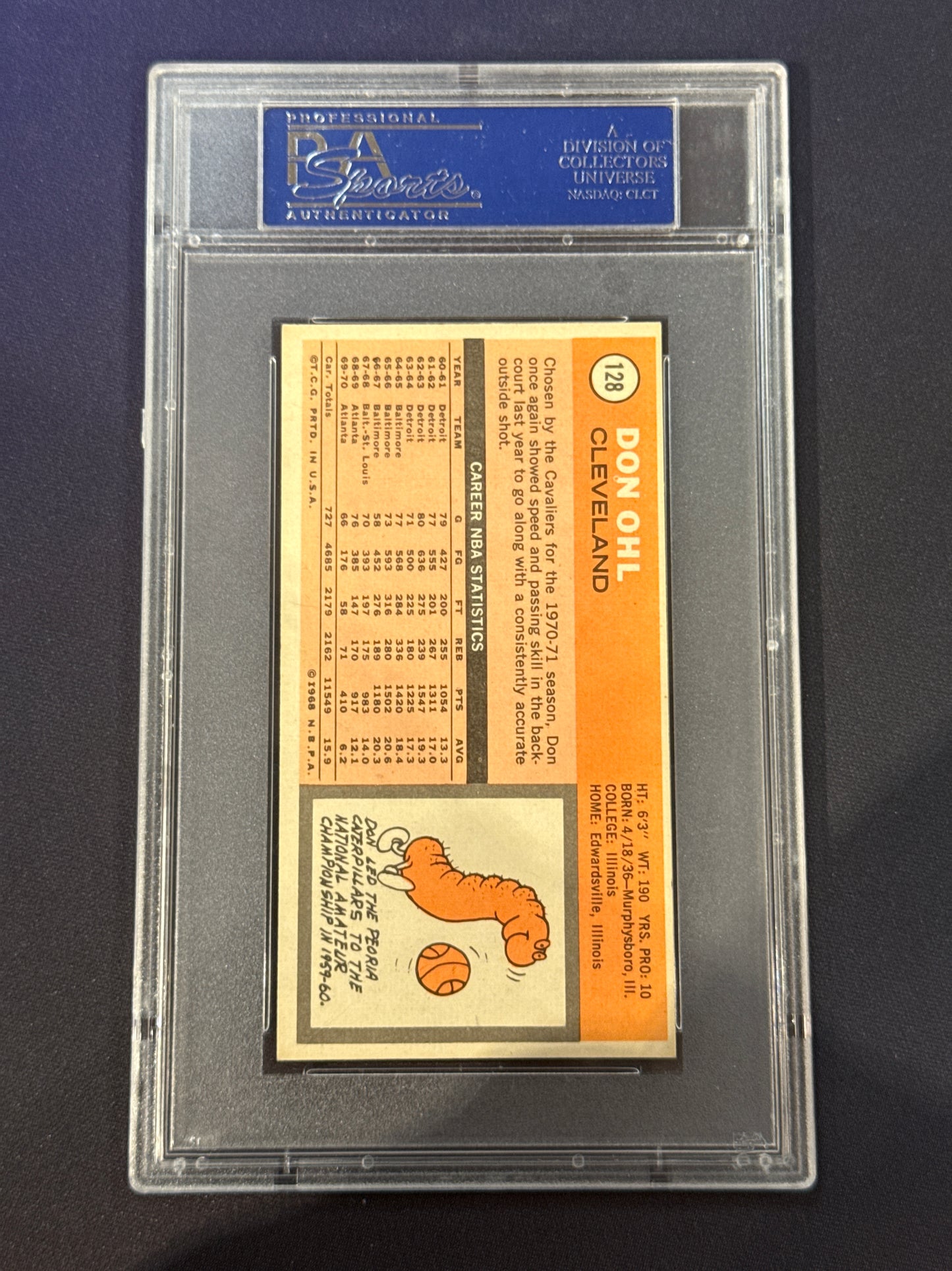 1970 Topps Basketball Don Ohl #128 PSA 6 - Papa Joey's Collectibles