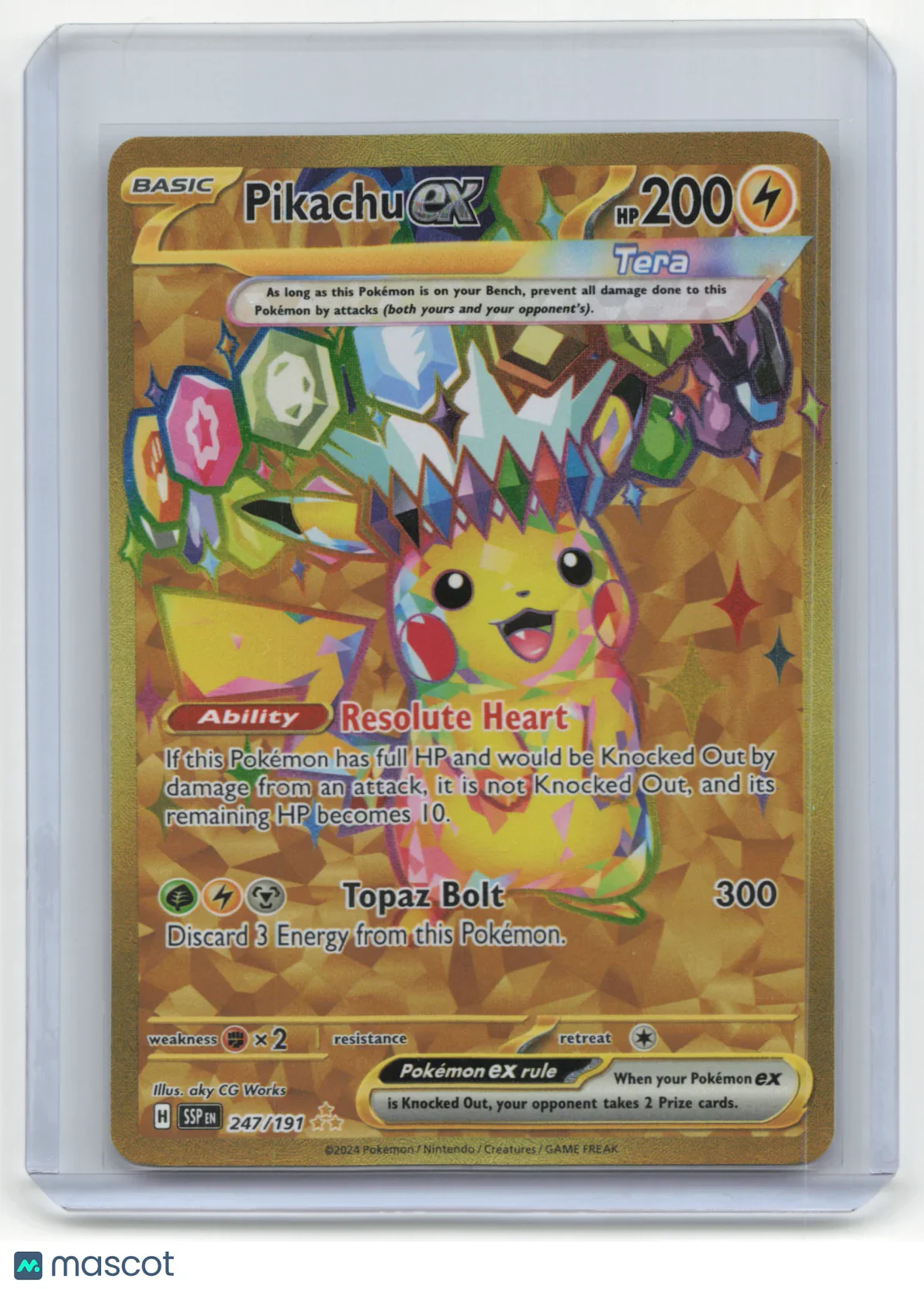2024 Pokemon TCG Pikachu EX Surging Sparks #247/191 - Papa Joey's Collectibles