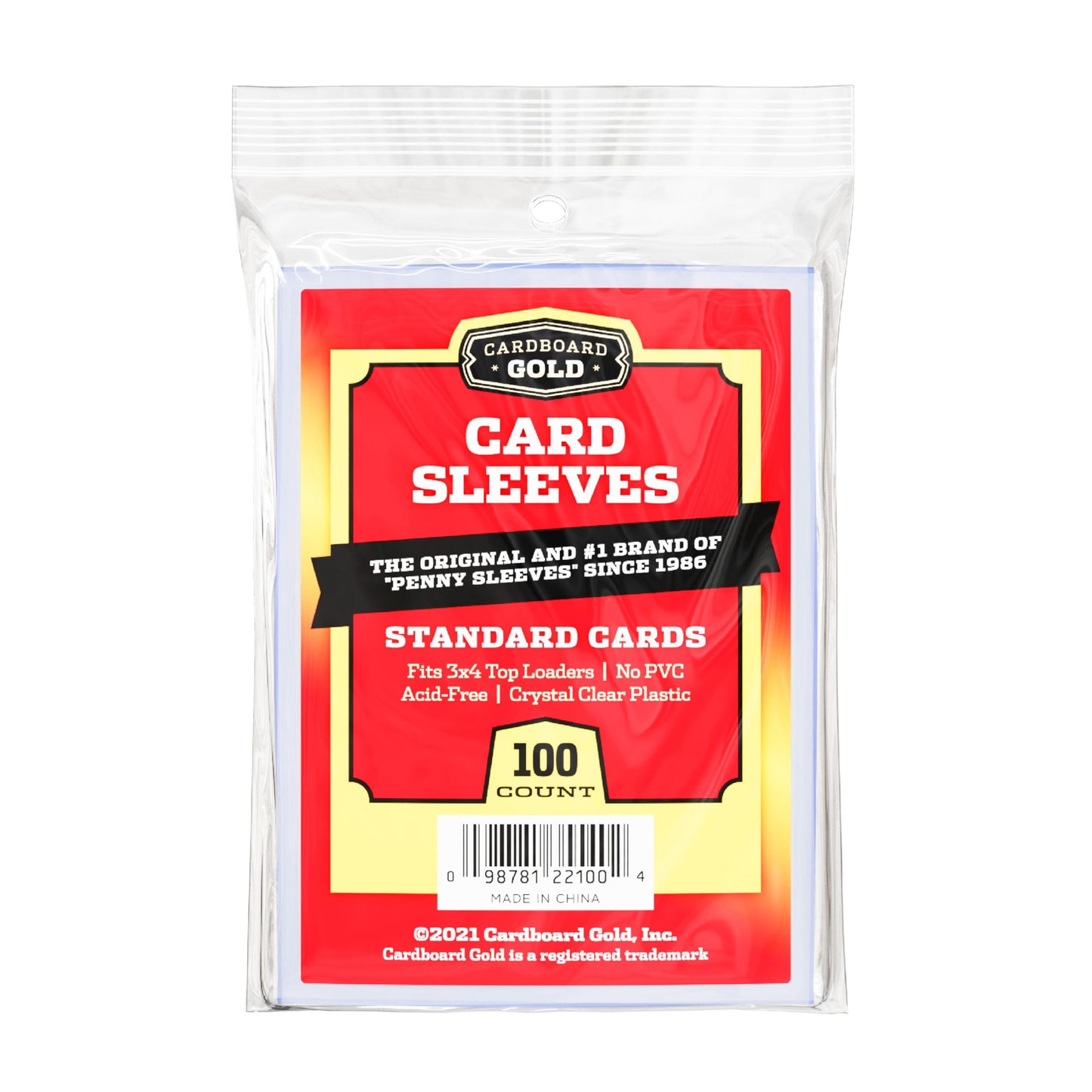 Cardboard Gold Card Sleeves (100 Count)