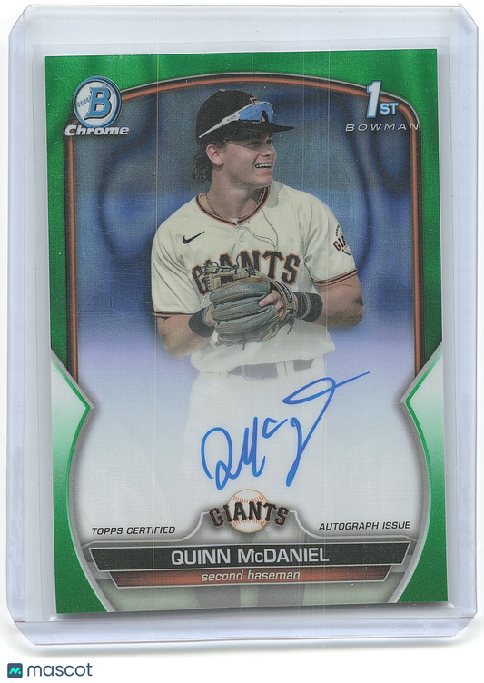 Topps 2023 Bowman Chrome Baseball Quinn McDaniel Green #BDC-BC