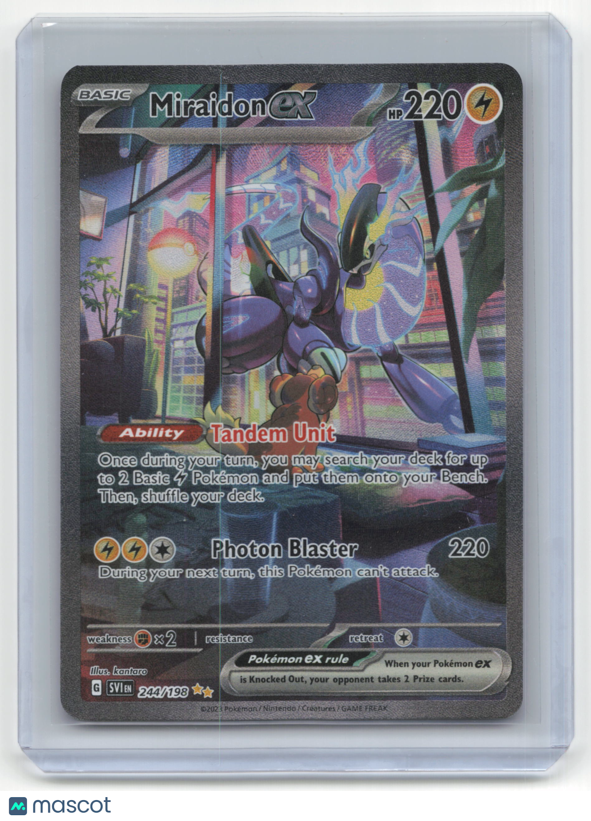 2023 Pokemon Miraidon EX Scarlet & Violet #244/198 Near Mint