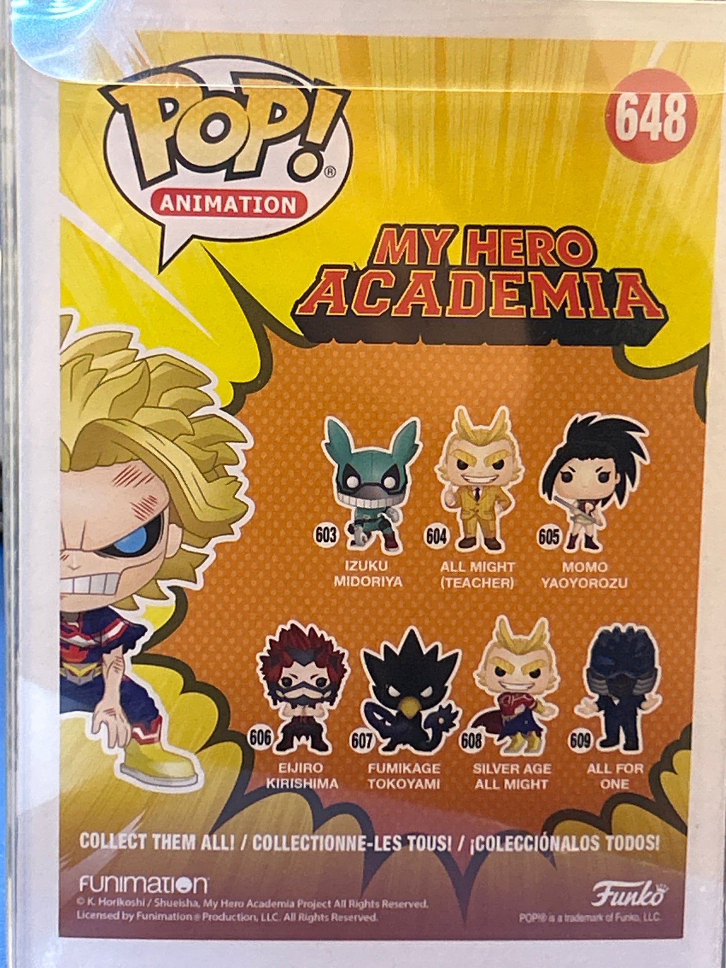 Funko My Hero Academia All Might (Weakened) #648 (Very Good) Box Lunch GITD