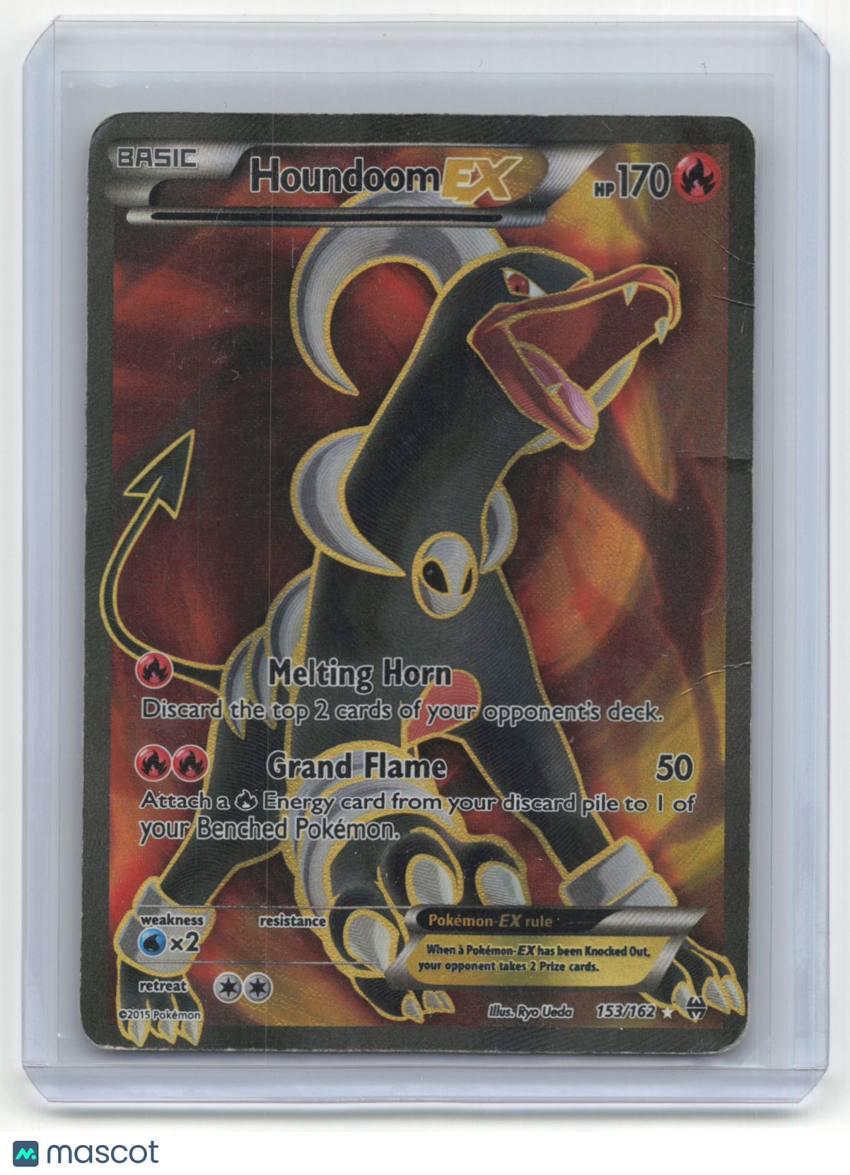 2015 Pokemon TCG Houndoom EX Breakthrough #153/162 English Damaged