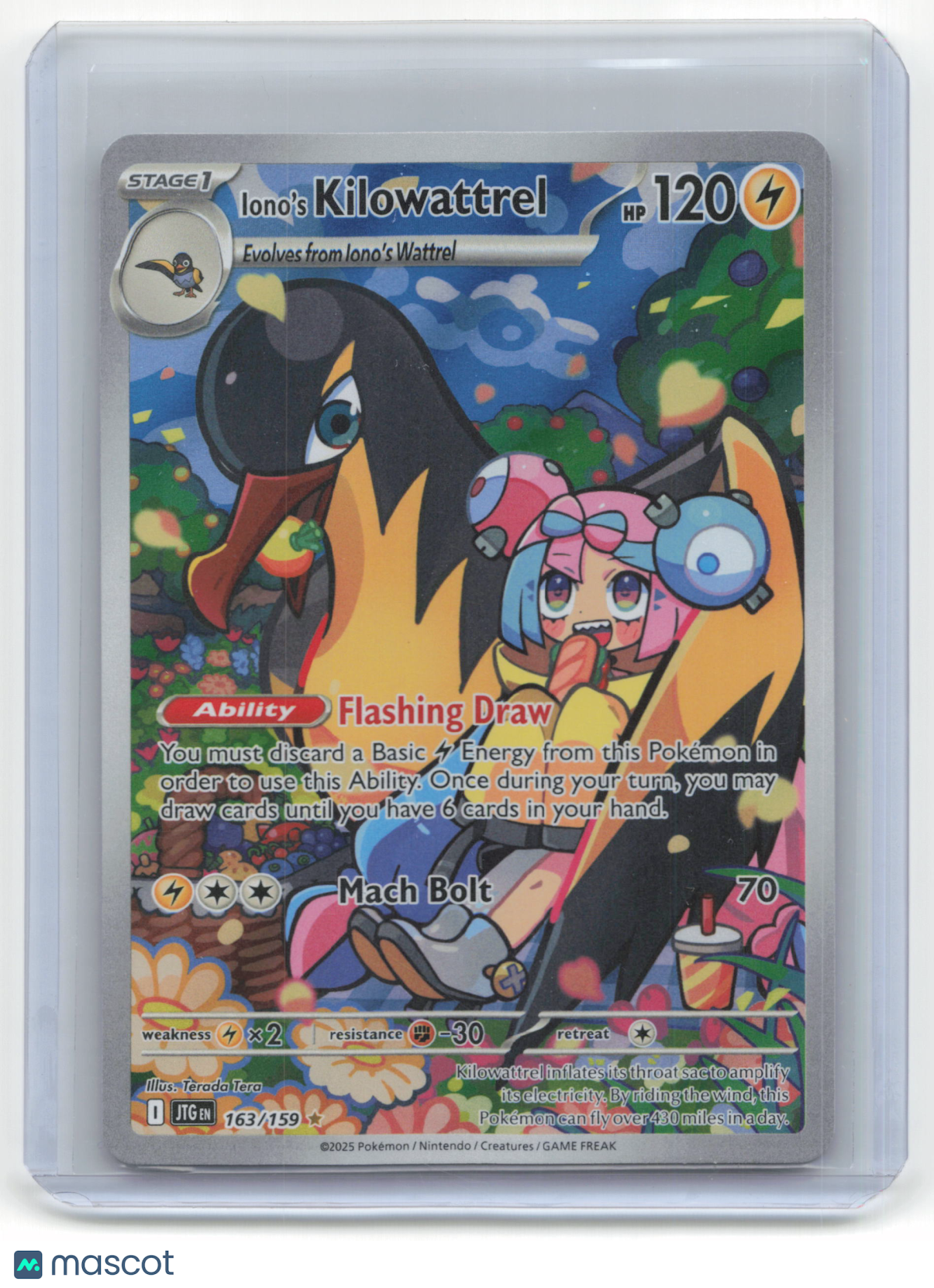 2025 Pokemon Iono's Kilowattrel Journey Together #163/159