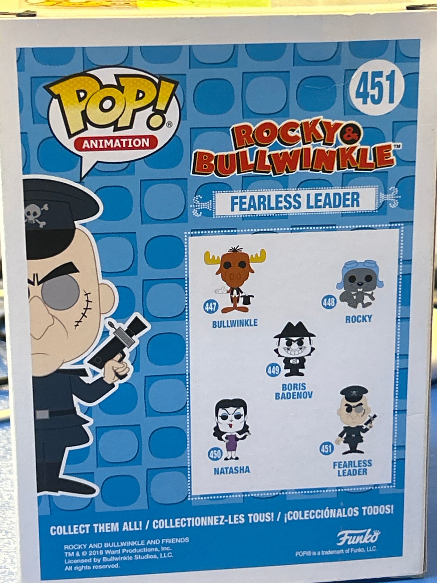 FunkoRockyo Bullwinkle Fearless Leader # Damaged