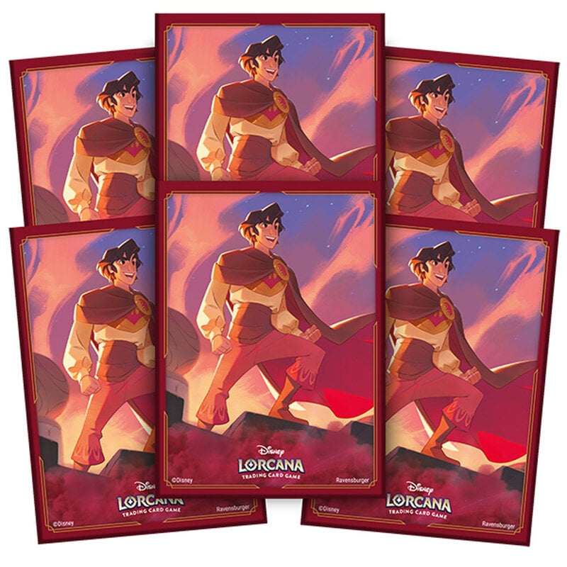 Lorcana Standard 20 Pt. (Aladdin, Heroic Outlaw) Card Sleeves 65 Ct - Papa Joey's Collectibles
