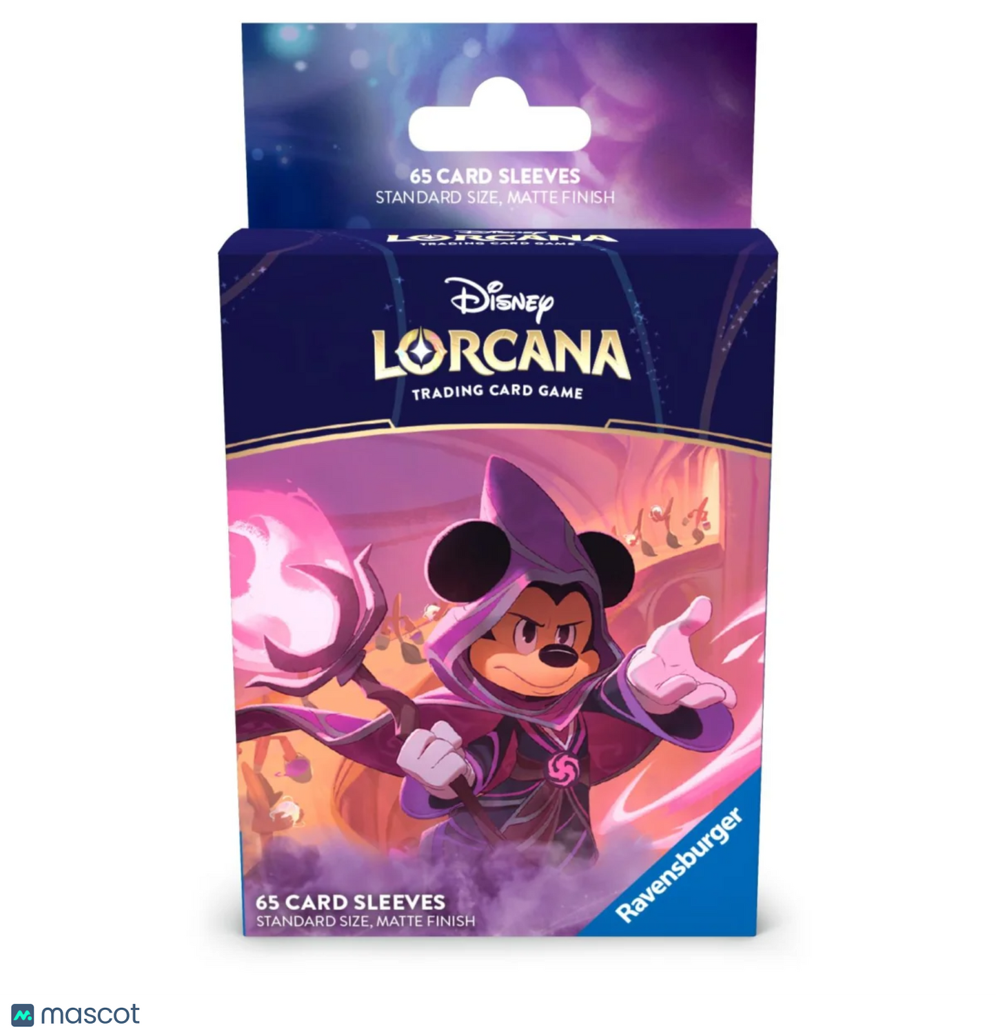 Lorcana Standard 20 Pt. (Mickey Mouse, Wayward Sorcerer) Card Sleeves 65 Ct