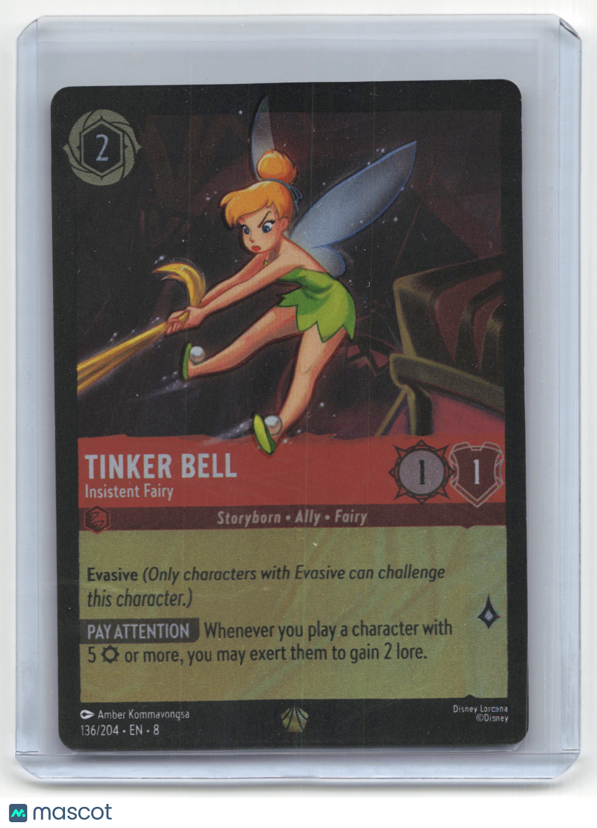 2025 Disney Lorcana Tinker Bell Reign of Jafar #136/204 English Foil