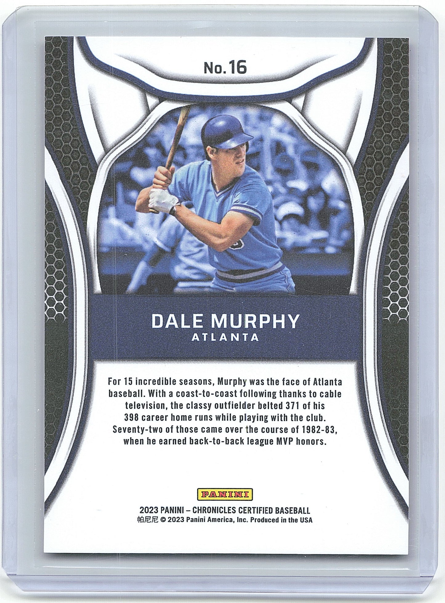 2023 Panini Certified Baseball Dale Murphy 17/25 #16