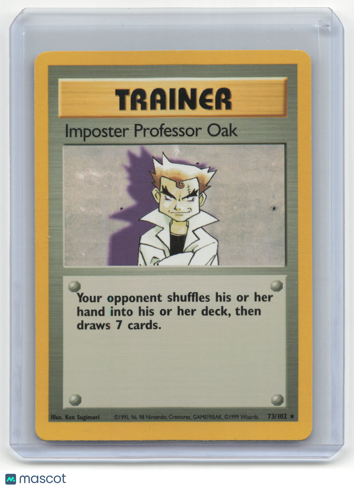 1999 Pokémon Imposter Professor Oak Base Set #73/102 Unlimited