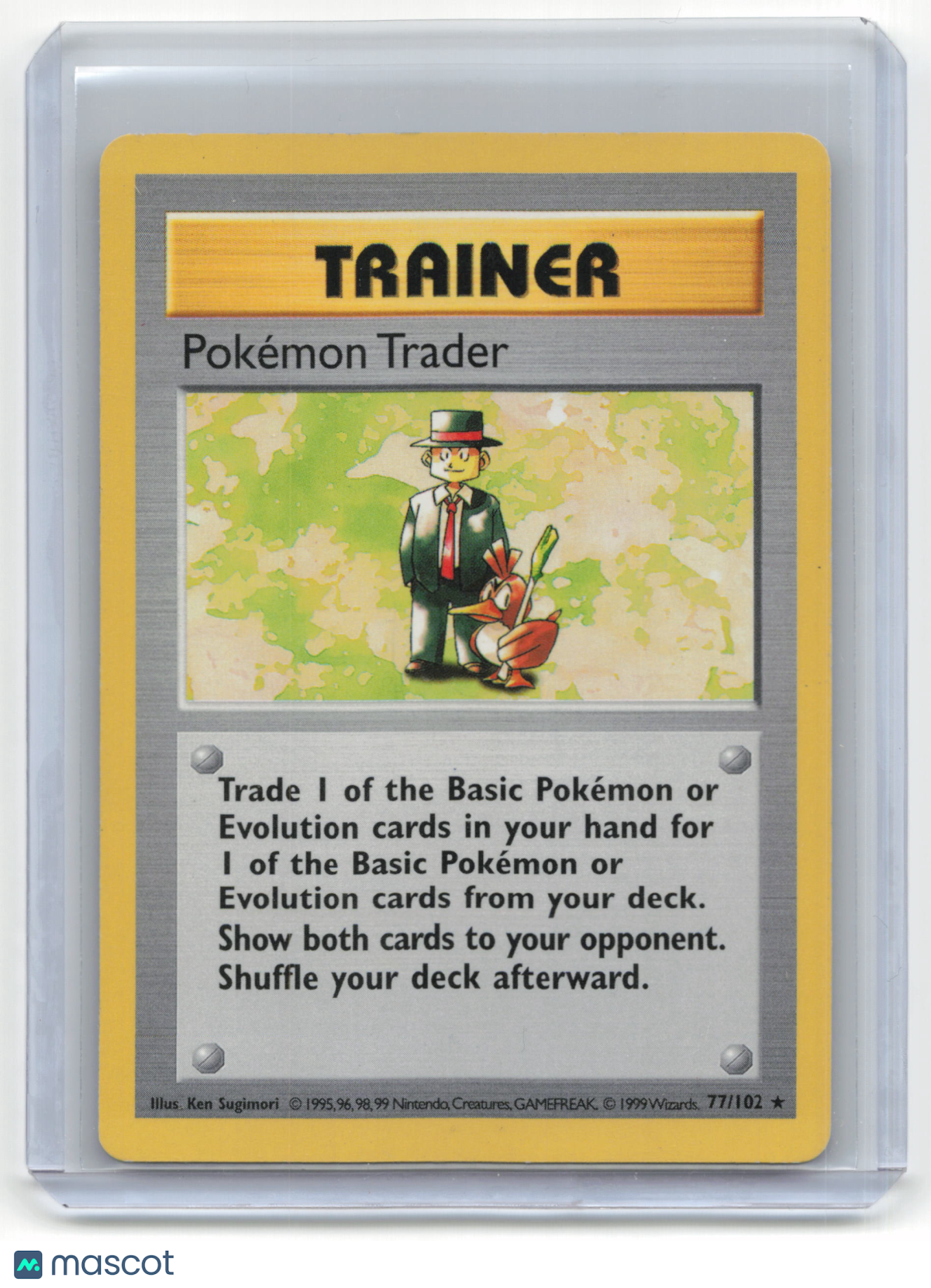 1999 Pokemon Pokémon Trader Base Set #77/102 Light Played Shadowless