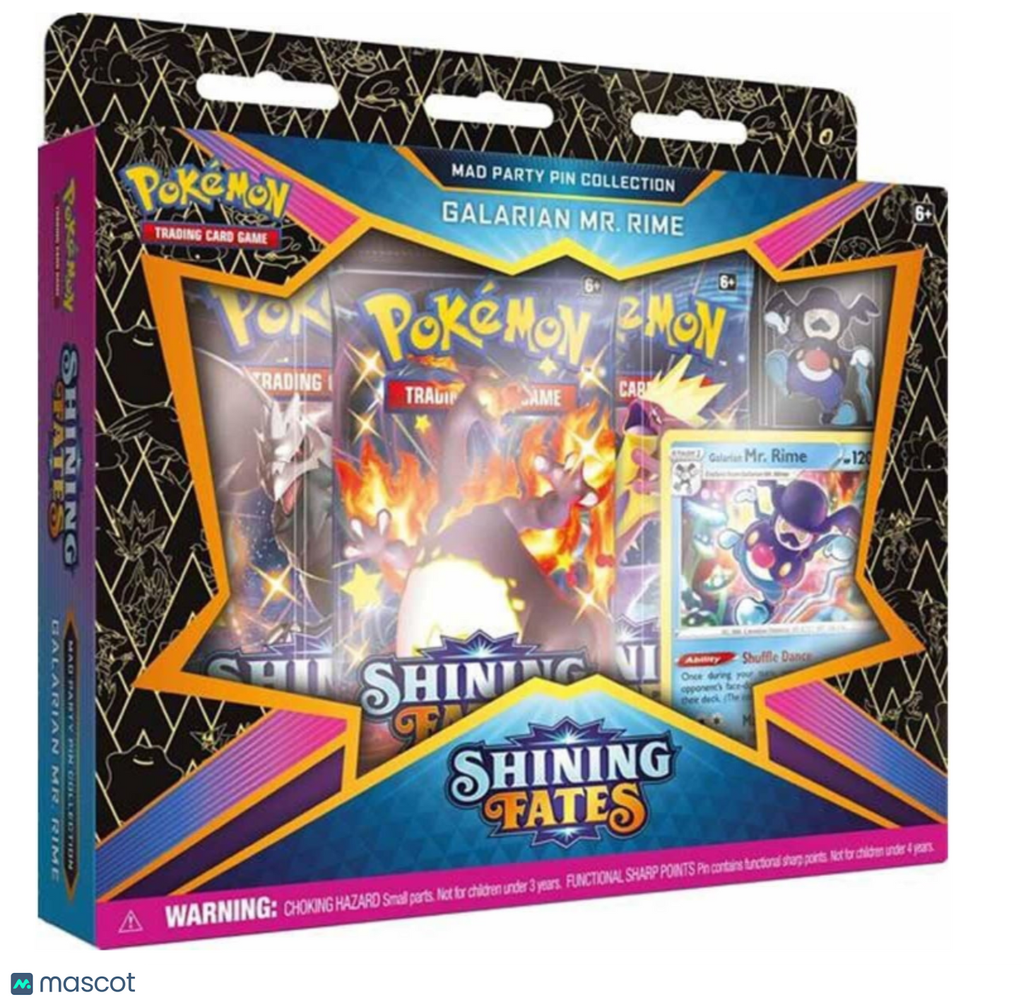 2021 Pokemon Shining Fates Mad Party Pin (Random) Collection Box