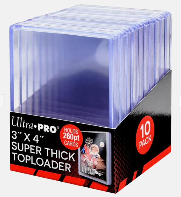 Ultra PRO Standard 260 Pt. Pt. Clear 3" x 4" Super Thick Toploader 10 ct.