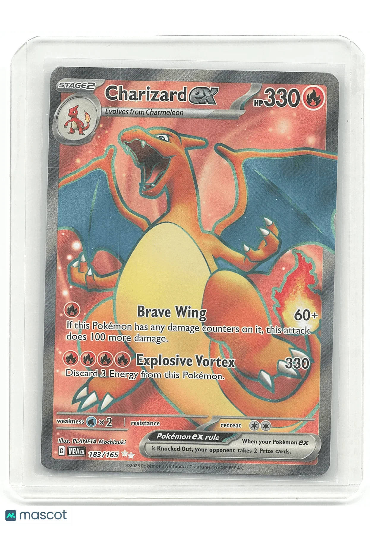 2023 Pokémon Charizard #183/165 Pokémon ex - Papa Joey's Collectibles