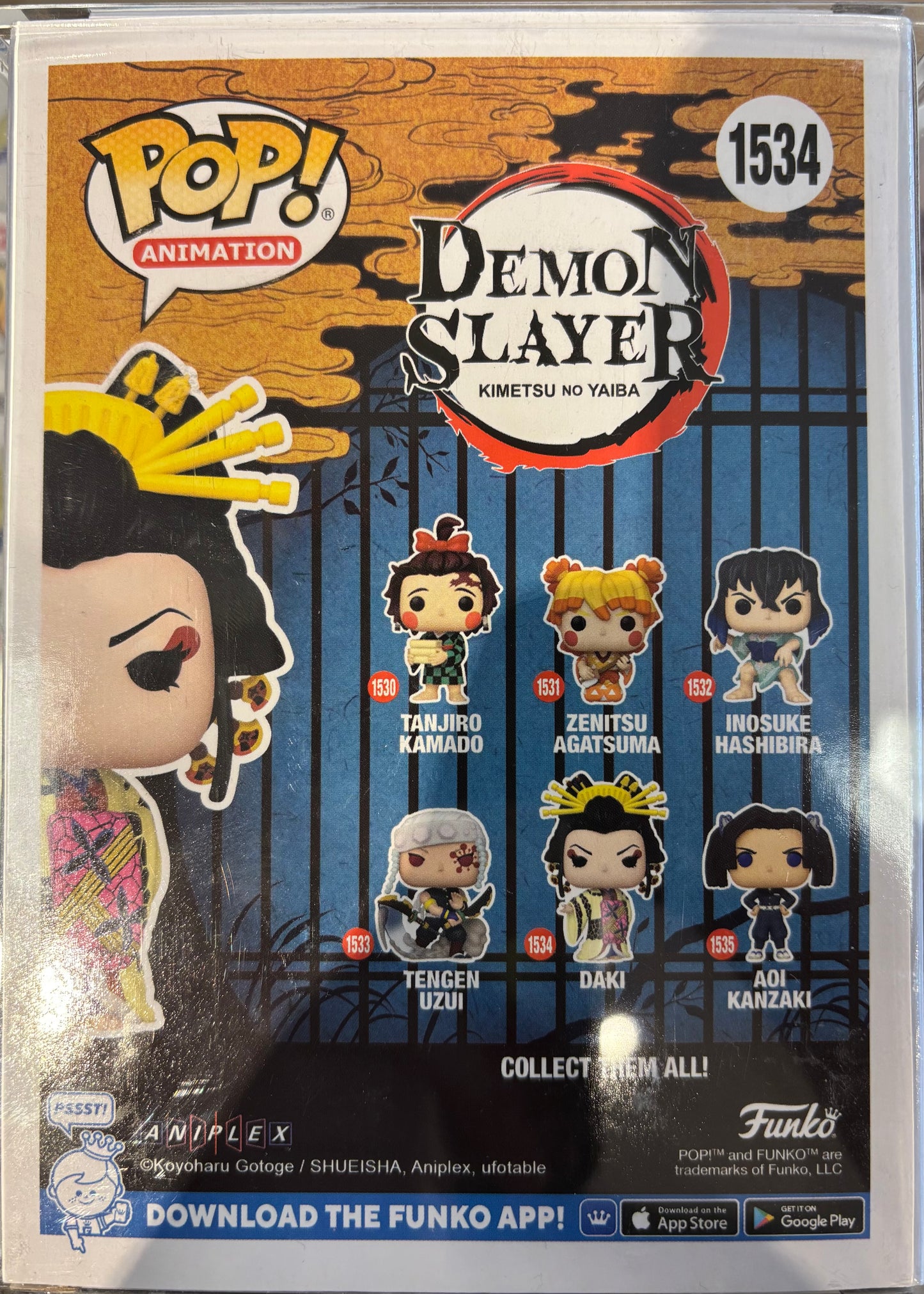 2024 Funko Demon Slayer Daki #1534 Autographed W/ COA - Papa Joey's Collectibles