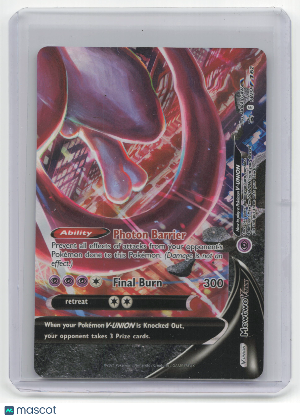Pokemon TCG Mewtwo V-UNION 2021 Pokemon Sword & Shield Black Star Promo #SWSH167