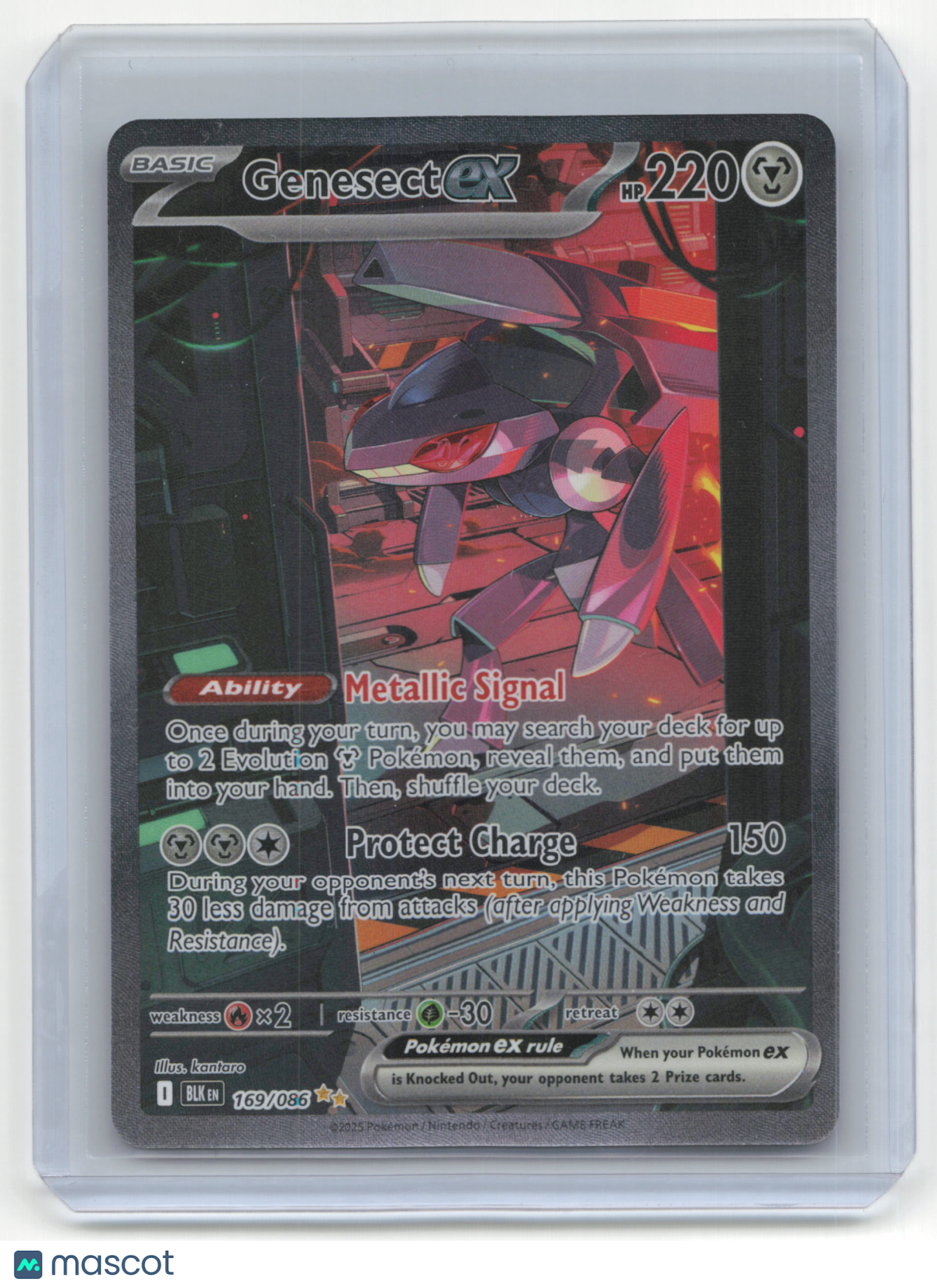 2025 Pokemon Genesect EX Black Bolt #169/086