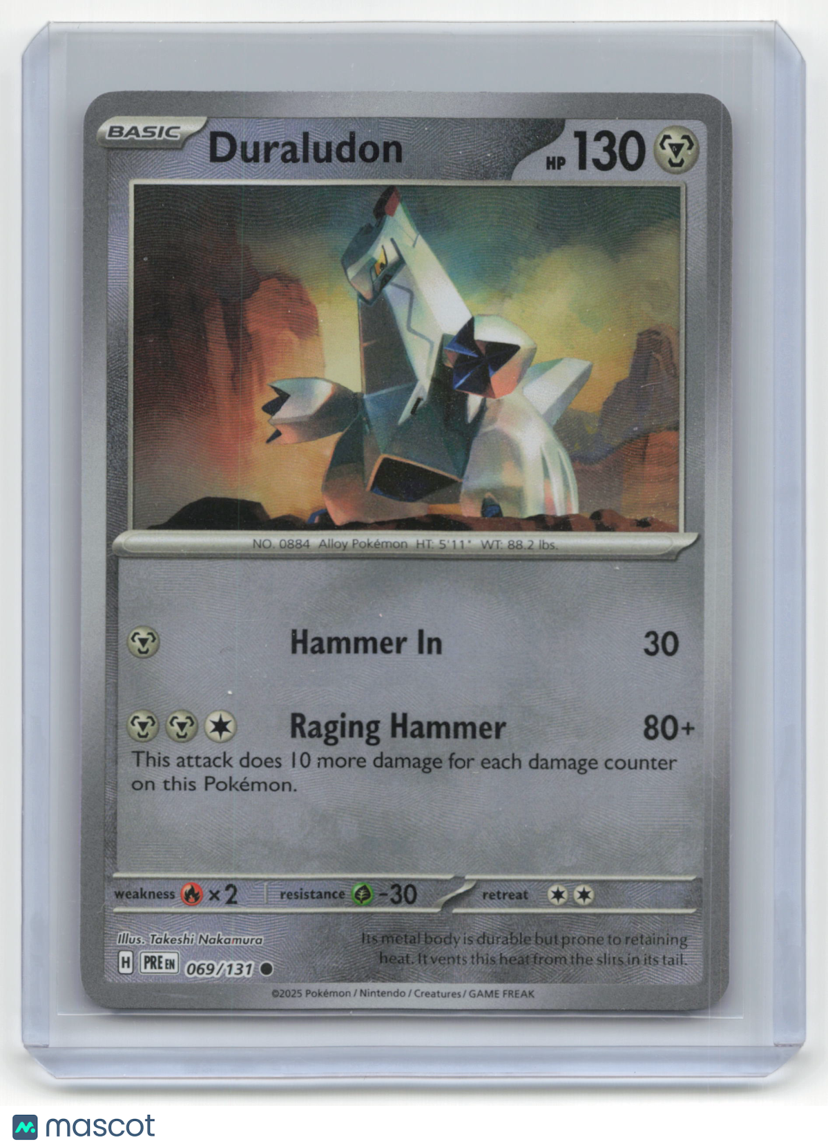 2025 Pokemon TCG Duraludon Prismatic Evolutions #069/131 MasterBall Holo