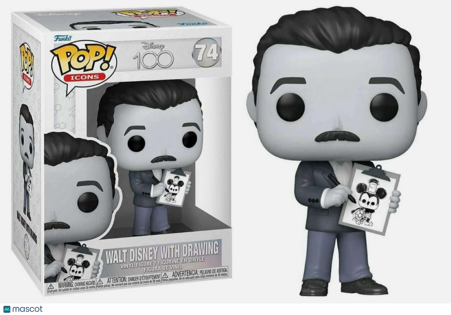 Funko Disney 100: Walt Disney with Drawing #74 (Good)