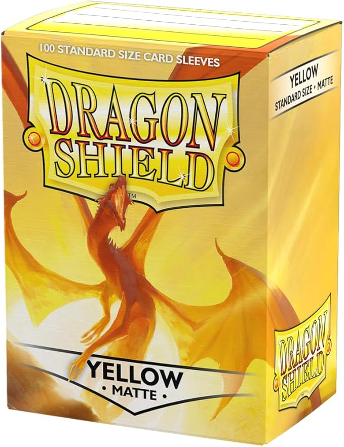 Dragon Shield Standard 20 Pt. Card Sleeves Yellow Matte