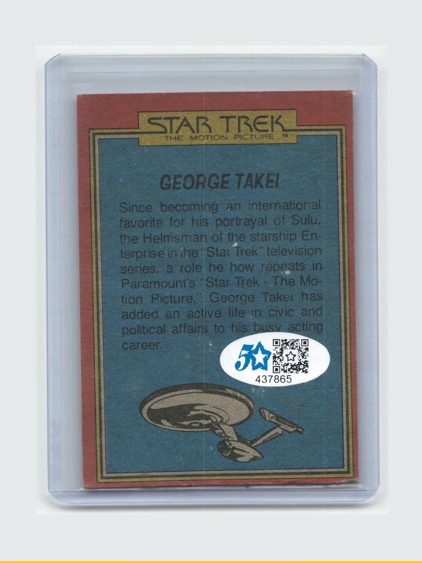 1979 Topps Star Trek: The Motion Picture #9 William Shatner Autographed - Papa Joey's Collectibles