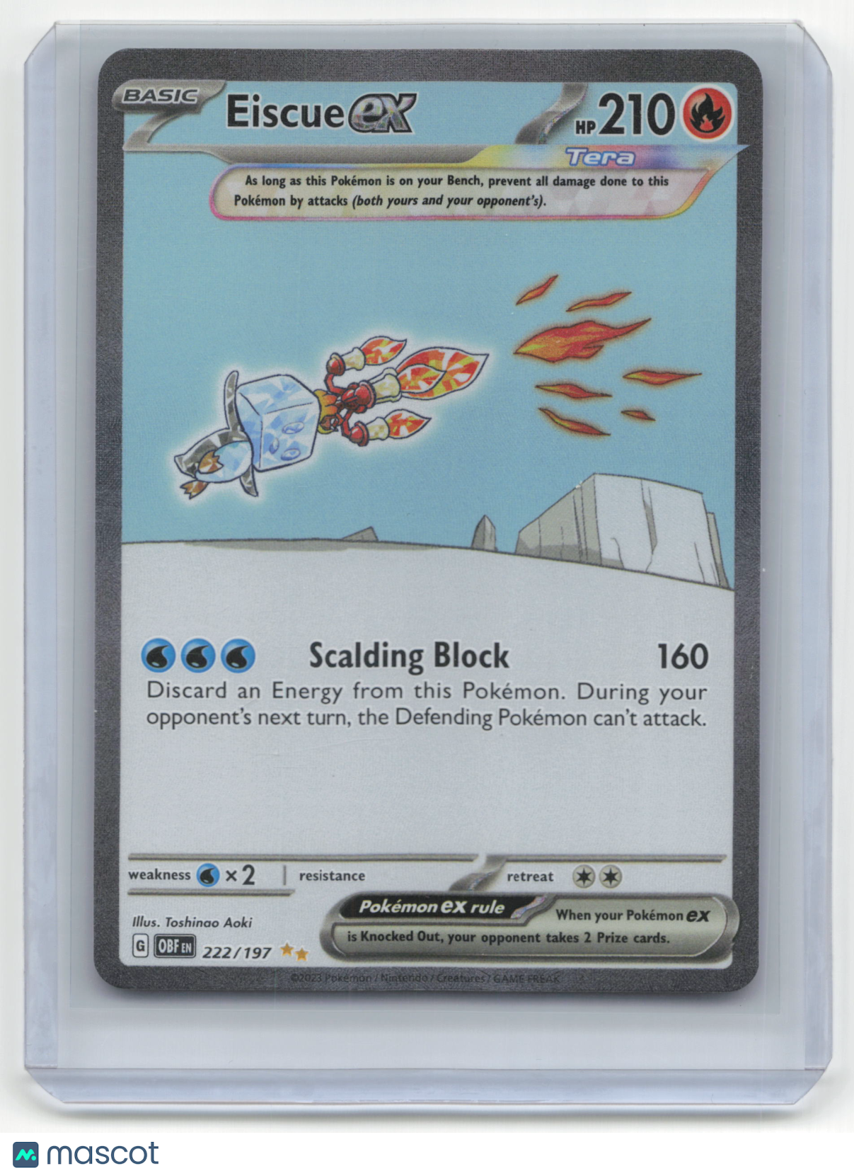2024 Pokemon TCG Eiscue ex Obsidian Flames #222/197