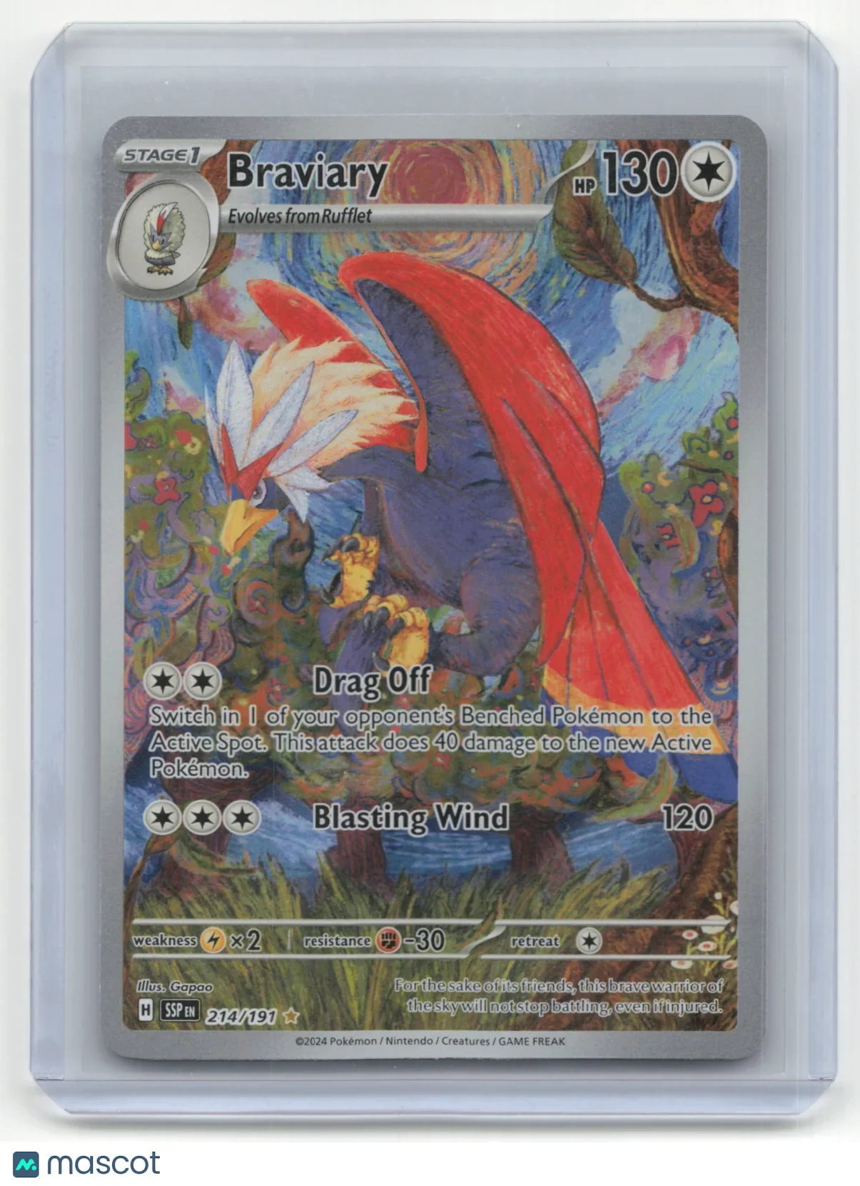 2024 Pokemon Braviary Surging Sparks #214/191 - Papa Joey's Collectibles