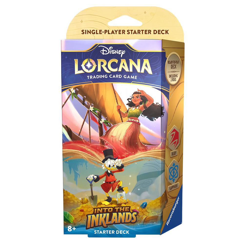 2024 Disney Lorcana TCG Into the Inklands Ruby & Sapphire Starter Deck