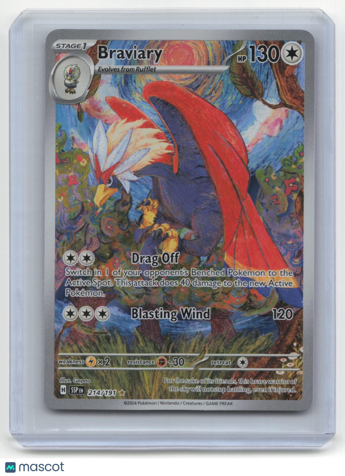 2024 Pokemon TCG Braviary Surging Sparks #214/191