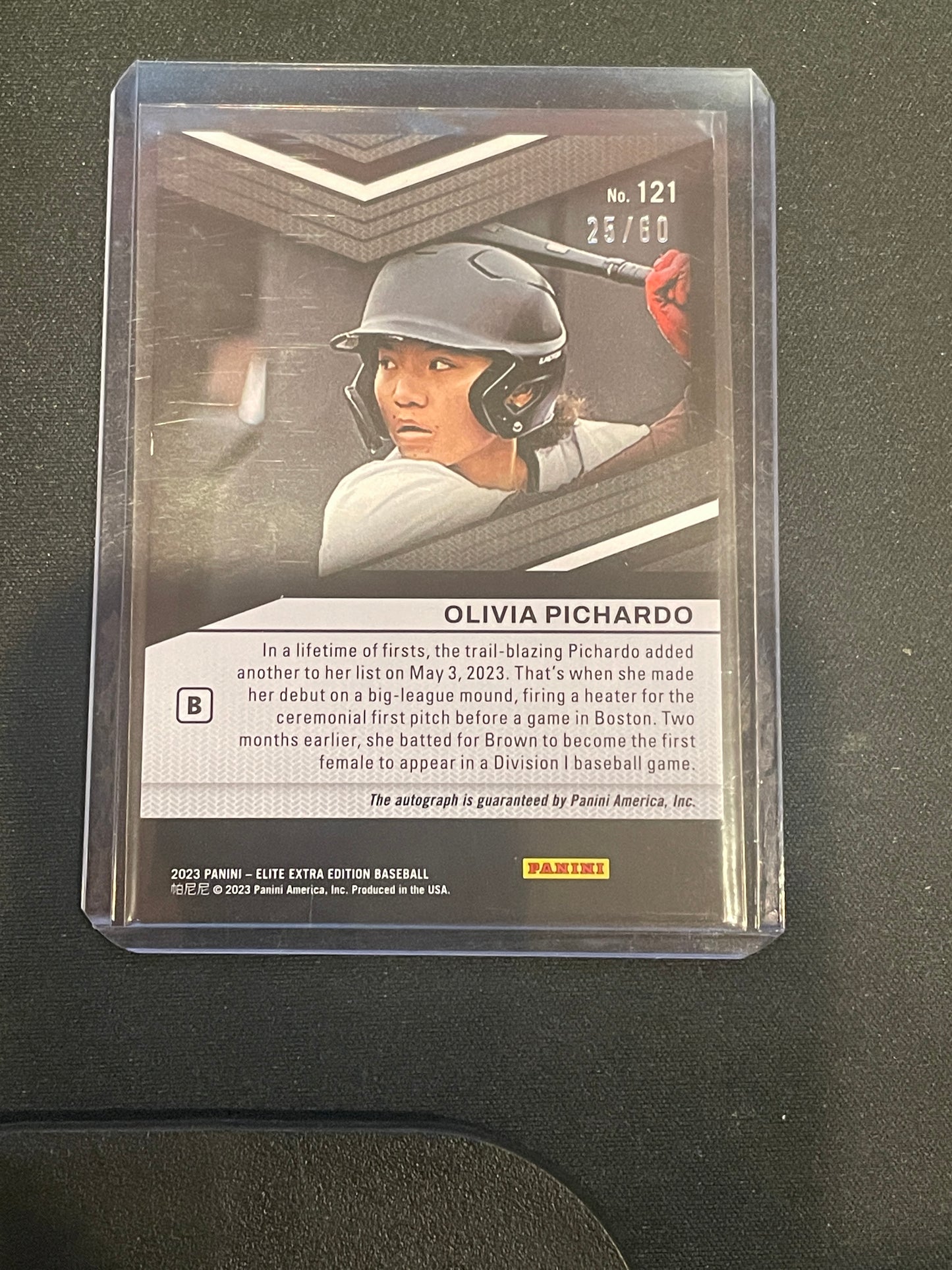 2023 Panini Elite Extra Edition Baseball Olivia Pichardo Autograph /60 #121 - Papa Joey's Collectibles