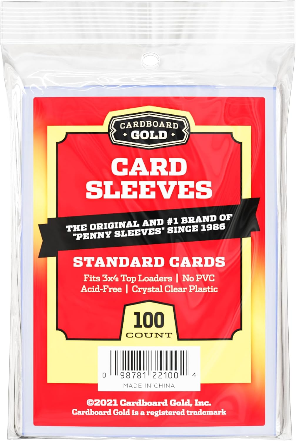 Cardboard Gold Standard 35 Pt. Clear Glossy Card Sleeves 100 Ct - Papa Joey's Collectibles