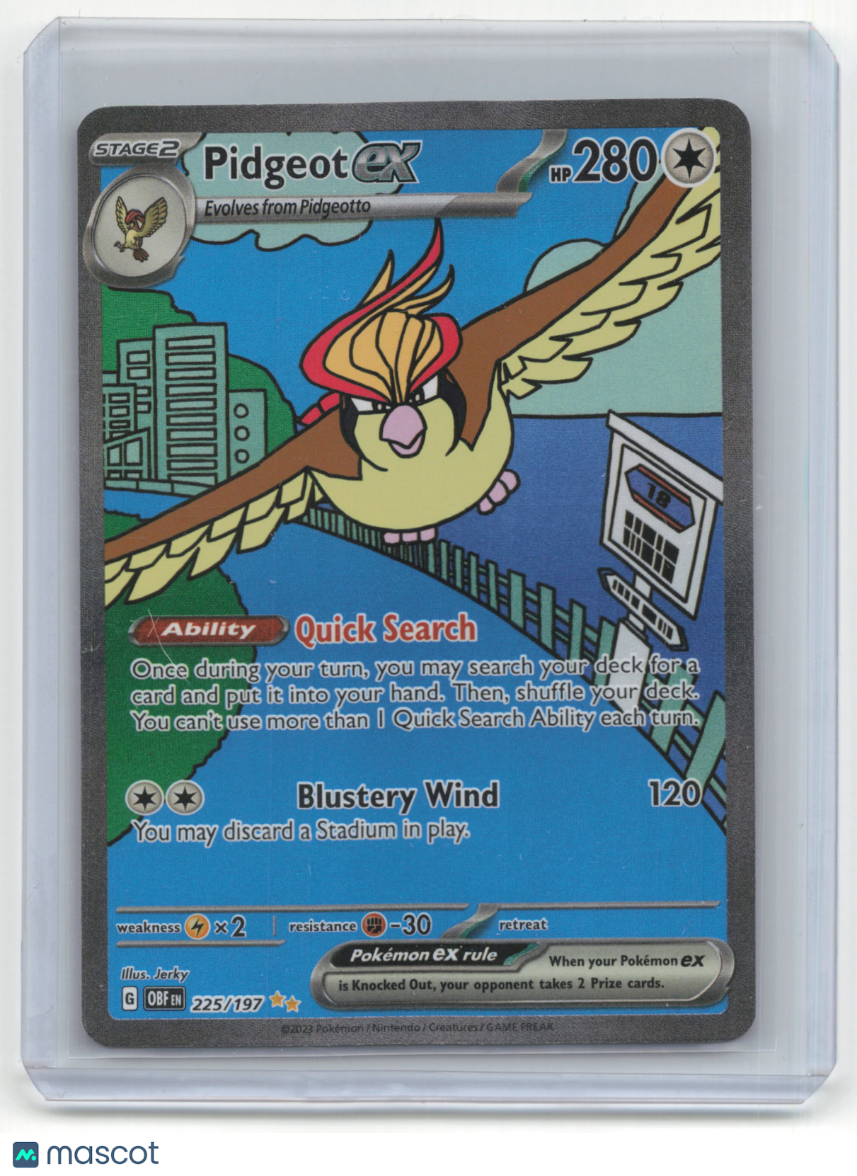 2023 Pokemon TCG Pidgeot EX Obsidian Flames #225/197