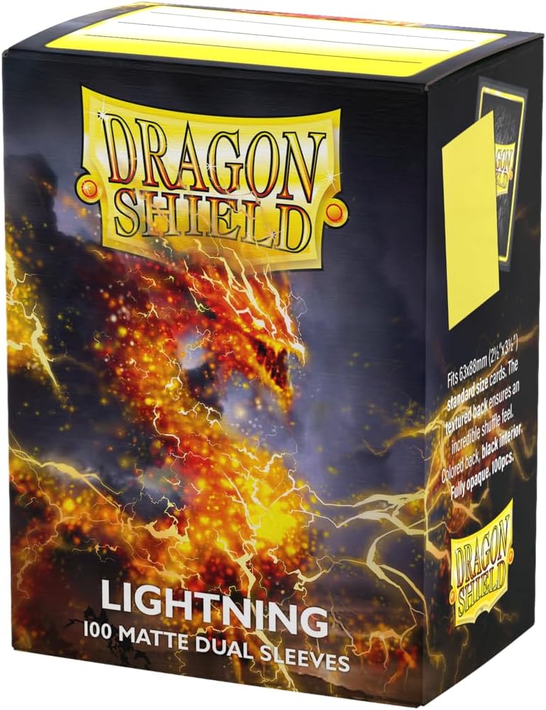 Dragon Shield Standard 20 Pt. Lightning Matte Card Sleeves 100 Ct - Papa Joey's Collectibles