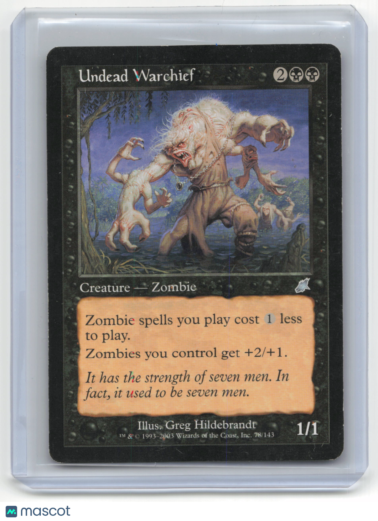 2003 Magic: The Gathering Undead Warchief Scourge #78/143 Mod Played