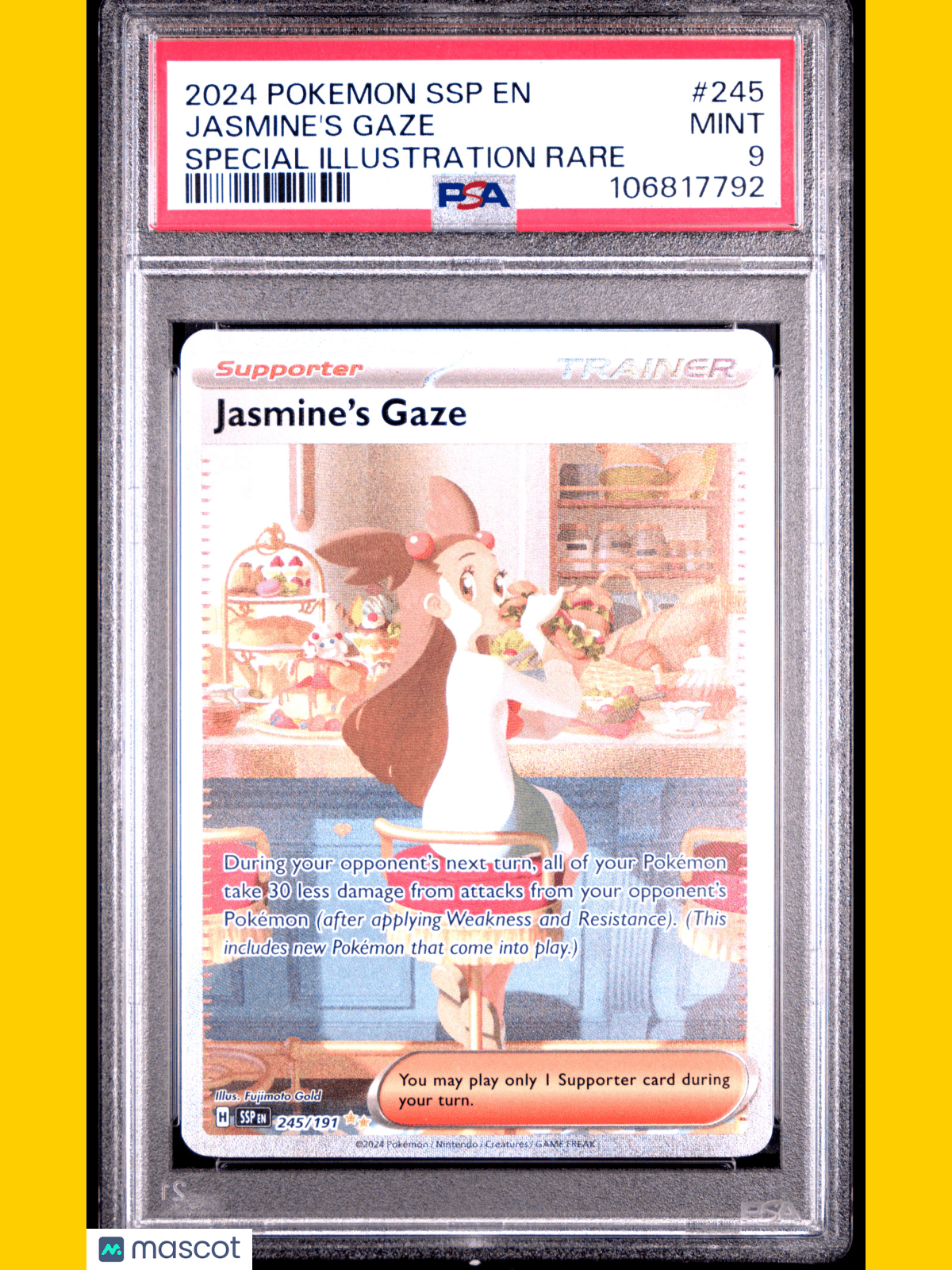 Pokemon TCG Jasmine's Gaze 2024 Pokemon SSP EN-Special Illustration Rare PSA 9