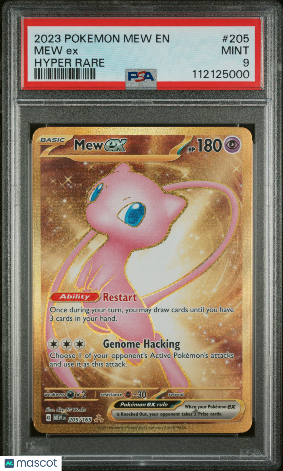 Pokemon TCG Mew EX 2023 Pokemon Mew EN-151 #205 Hyper Rare PSA 9