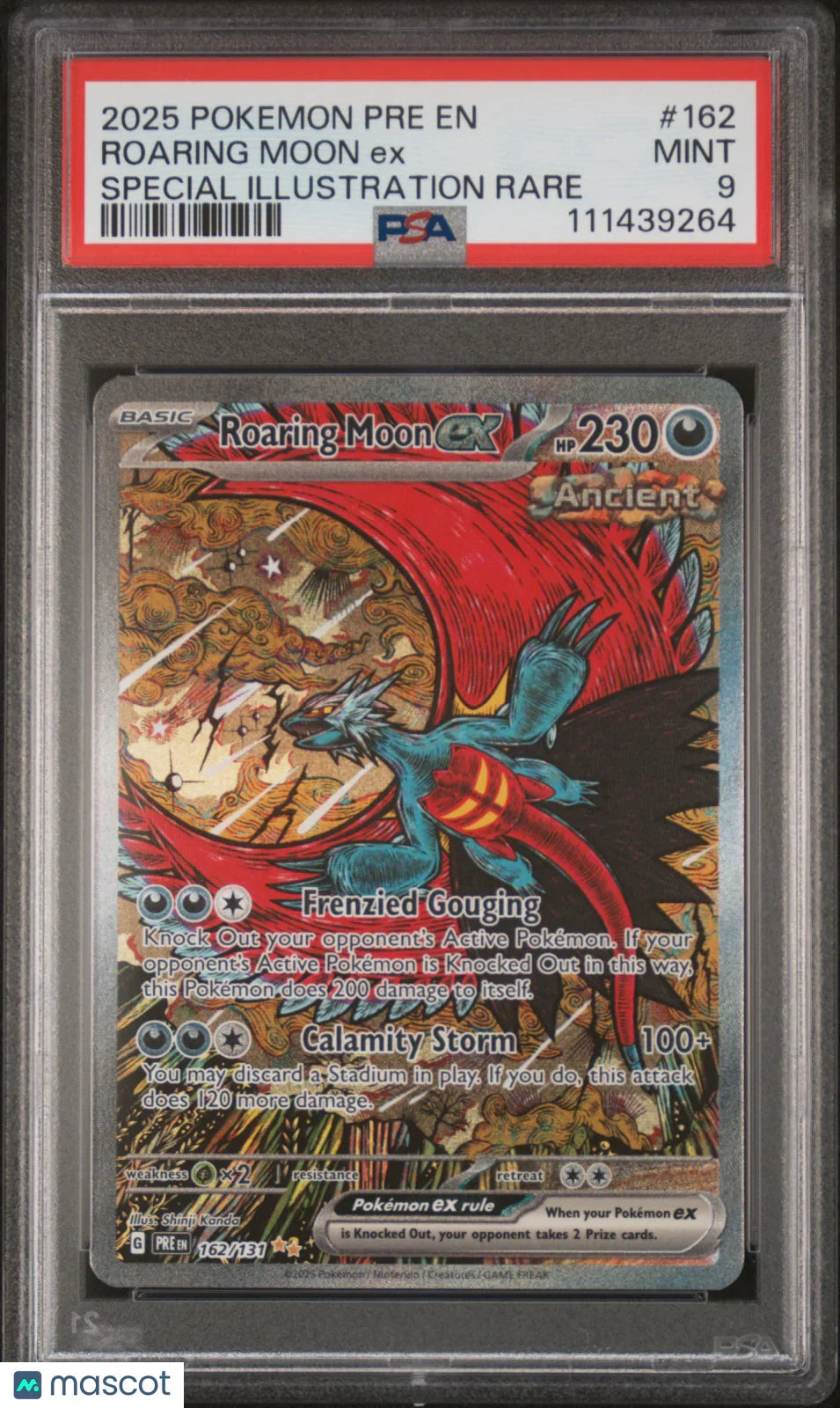 2025 Pokemon TCG Roaring Moon EX Prismatic Evolutions #162 PSA 9 - Papa Joey's Collectibles