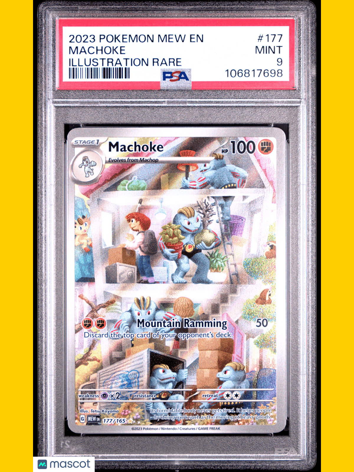2023 Pokemon TCG Machoke 151 #177 PSA 9