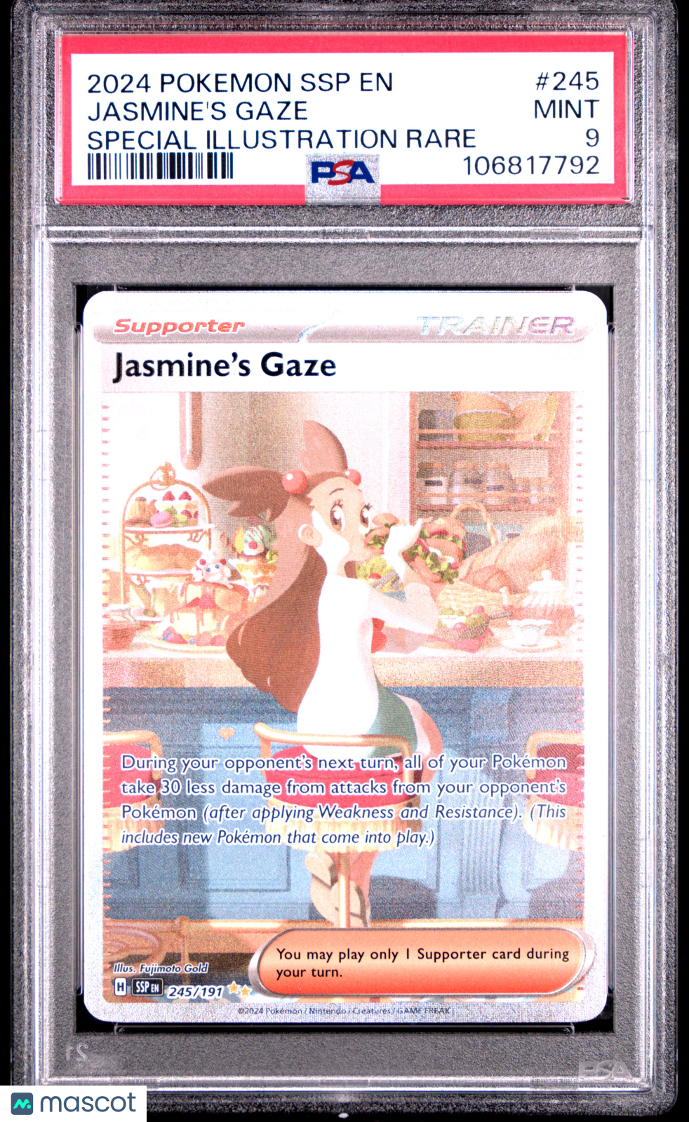 Pokemon TCG Jasmine's Gaze 2024 Pokemon SSP EN-Special Illustration Rare PSA 9